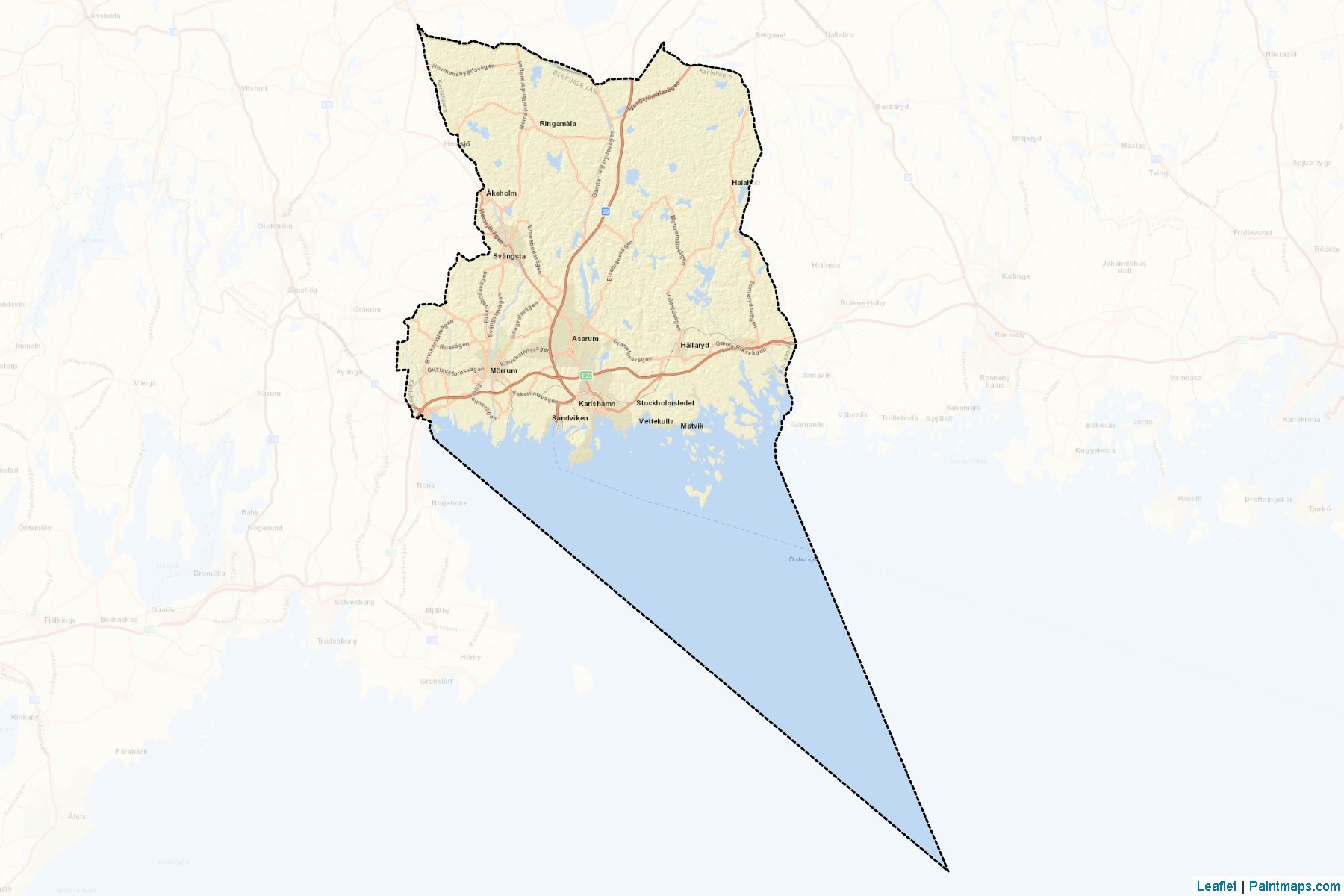 Karlshamn (Blekinge ili) Haritası Örnekleri-2