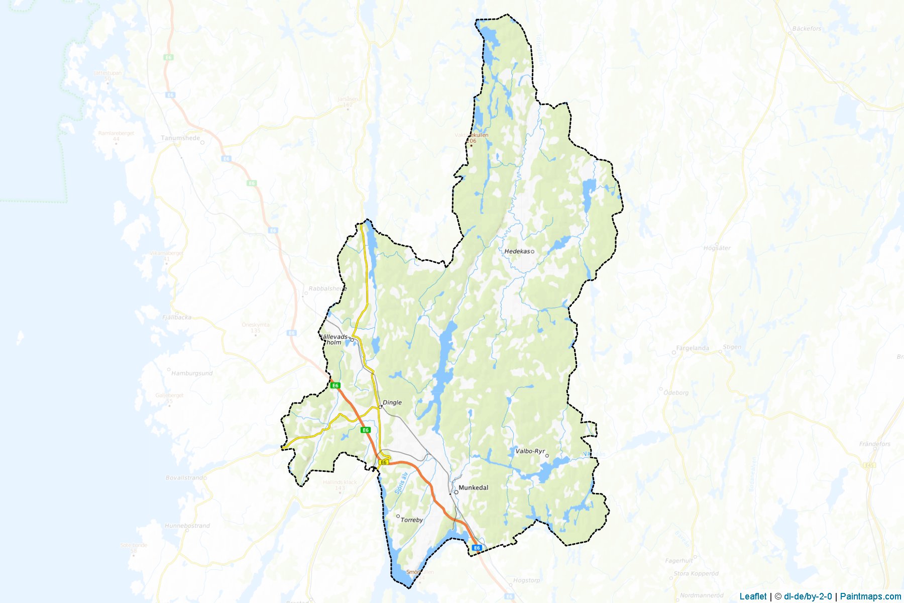 Munkedal (Vastra Gotaland) Map Cropping Samples-1