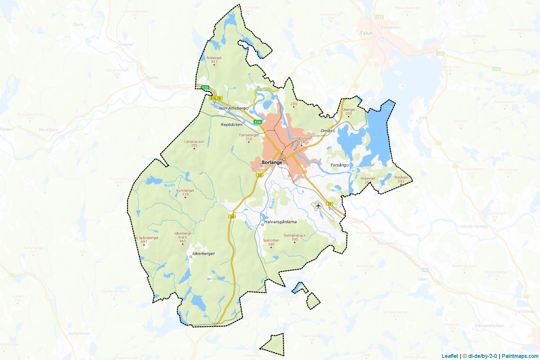 Borlange (Dalarna) Map Cropping Samples-1