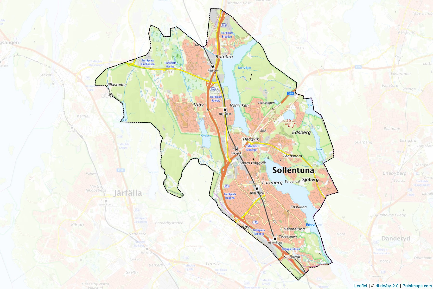 Sollentuna (Stokholm ili) Haritası Örnekleri-1