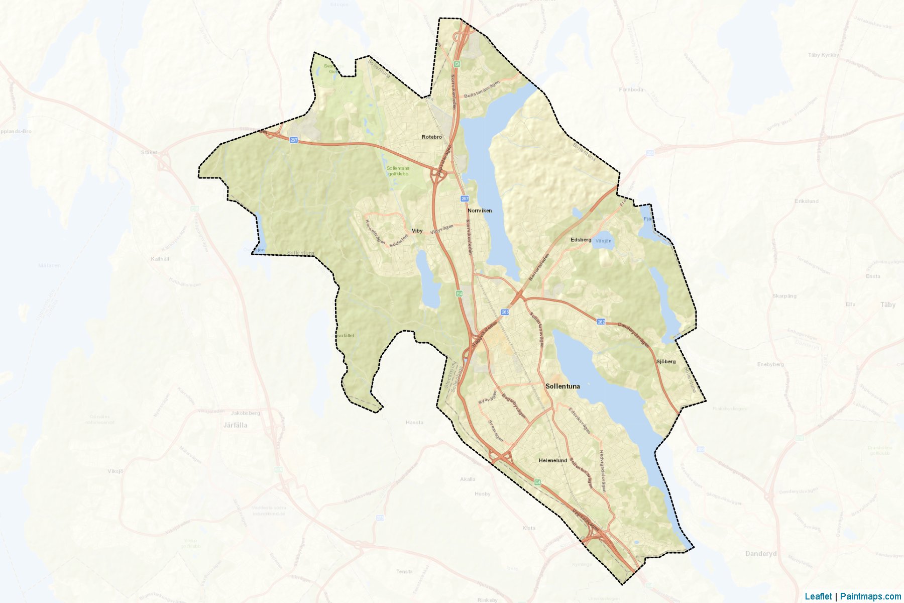 Sollentuna (Stokholm ili) Haritası Örnekleri-2