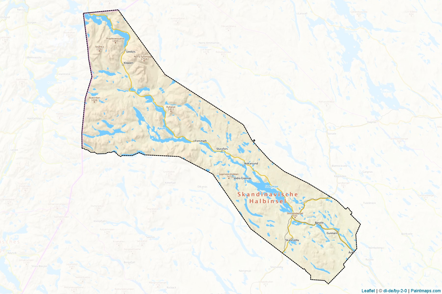 Storuman (Vasterbotten County) Map Cropping Samples-1