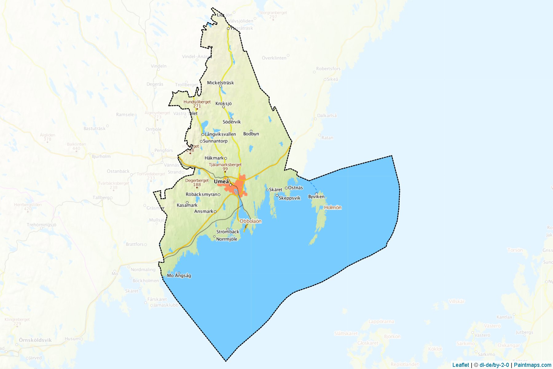 Muestras de recorte de mapas Umea (Vasterbotten)-1