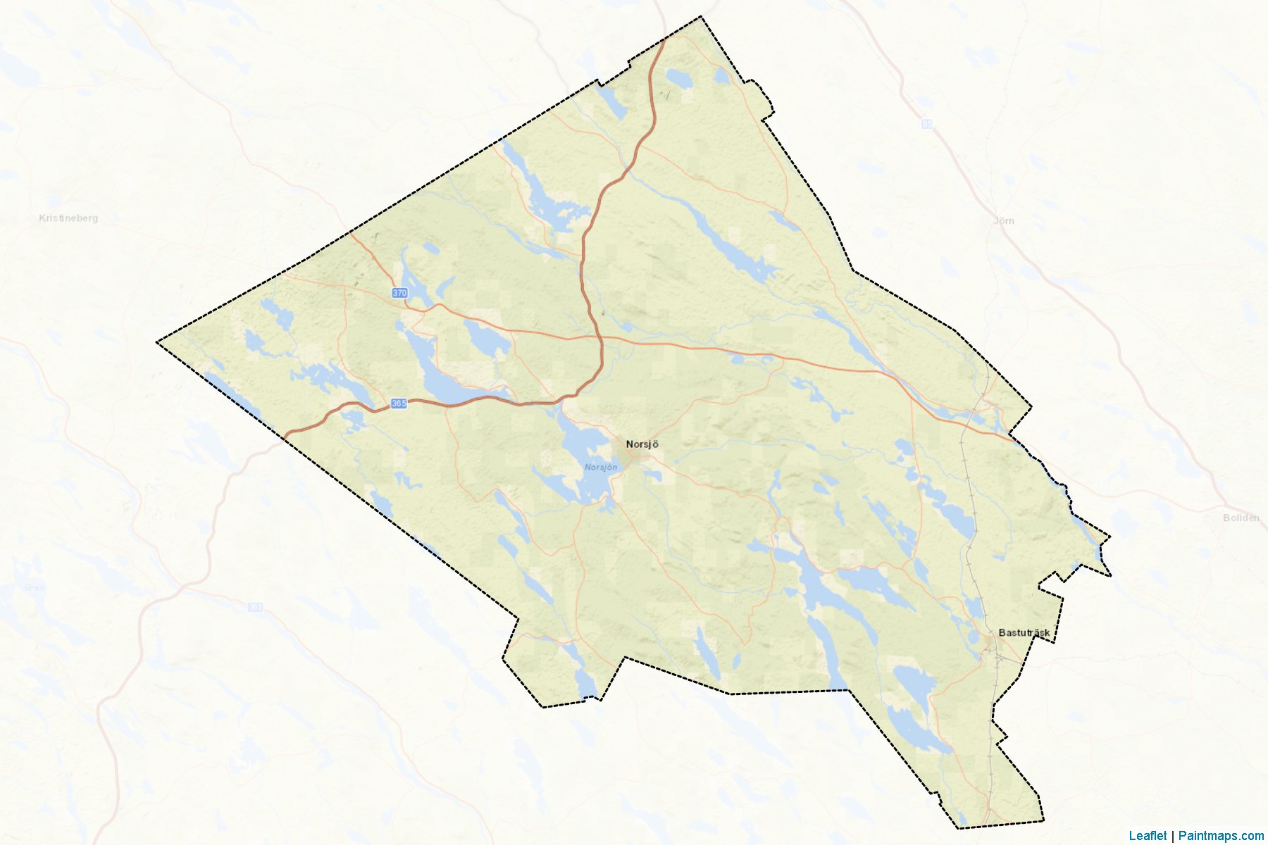 Norsjo (Vasterbotten County) Map Cropping Samples-2