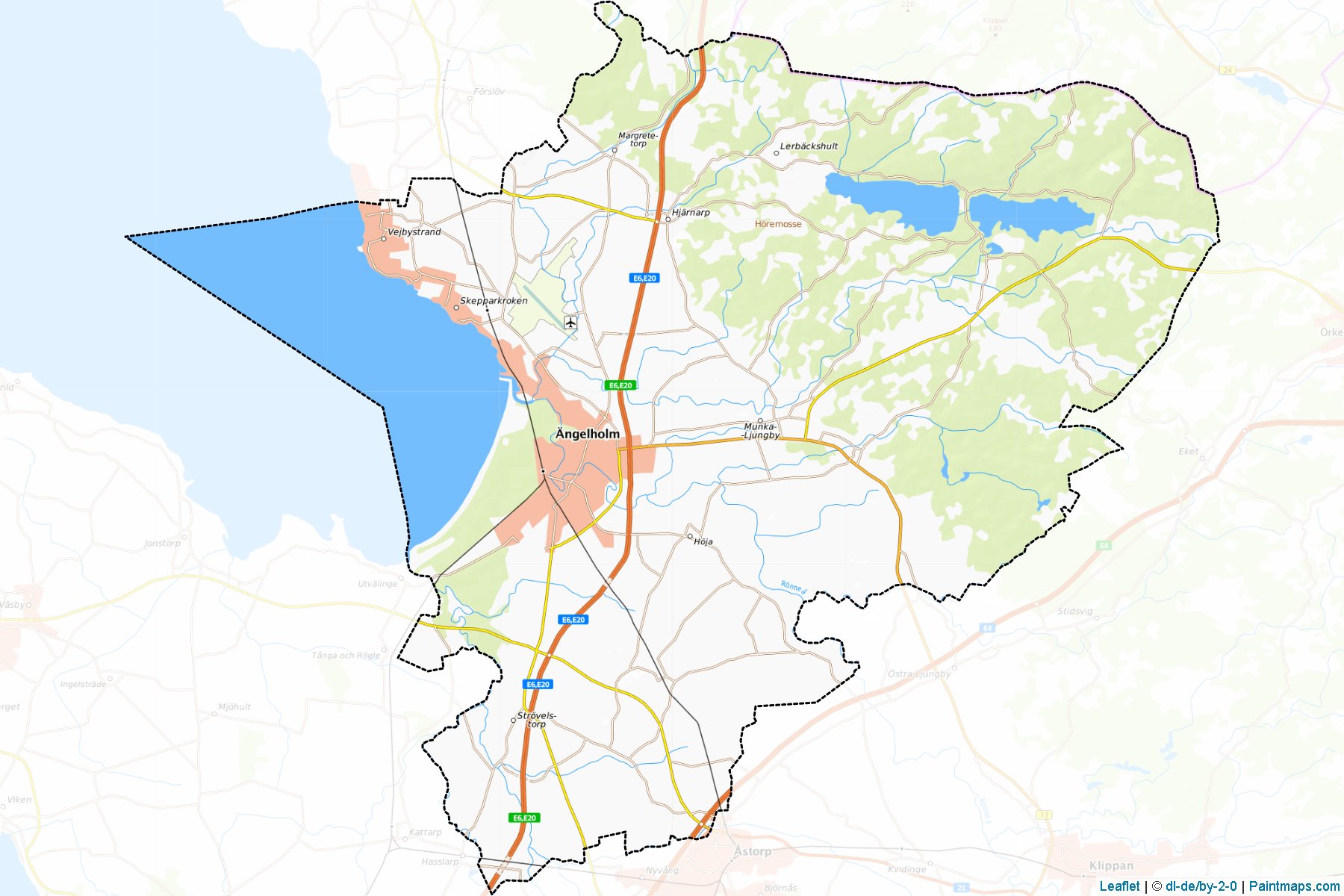 Angelholm (Skåne ili) Haritası Örnekleri-1