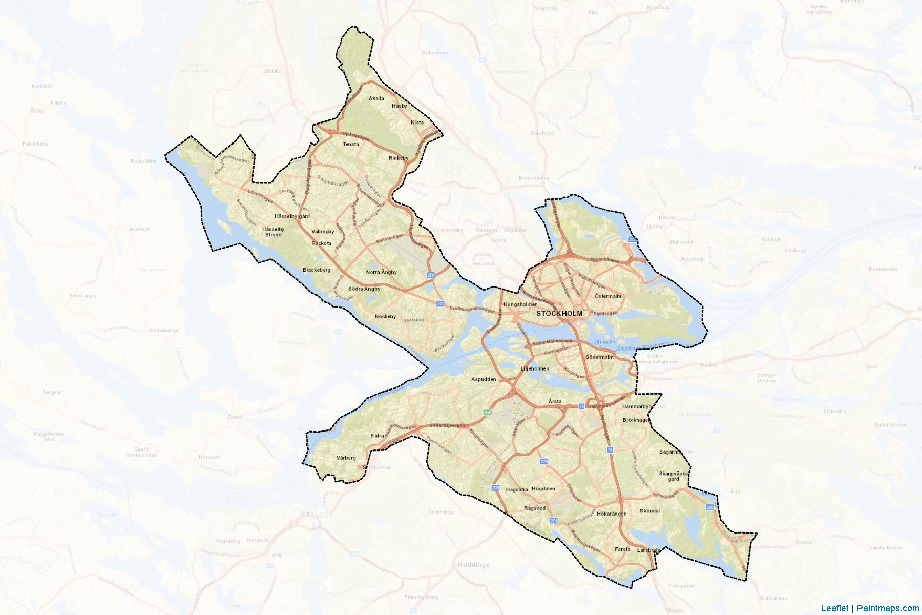 Muestras de recorte de mapas Stockholm (Stockholm)-2