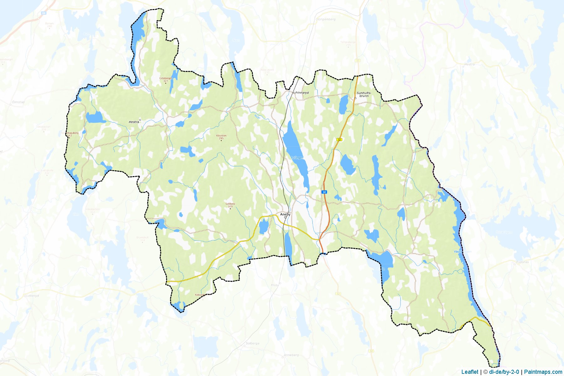 Muestras de recorte de mapas Aneby (Jonkoping)-1