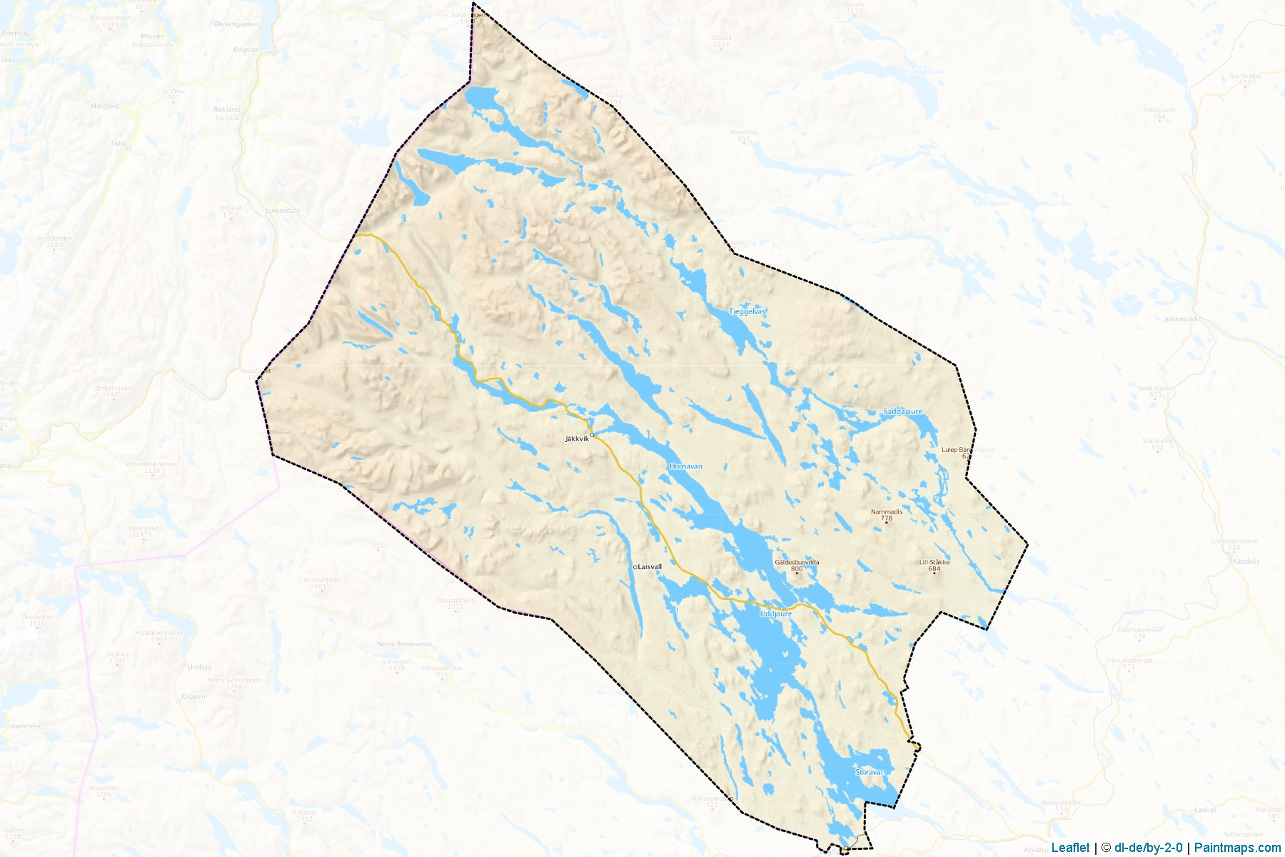 Arjeplog (Norrbotten ili) Haritası Örnekleri-1