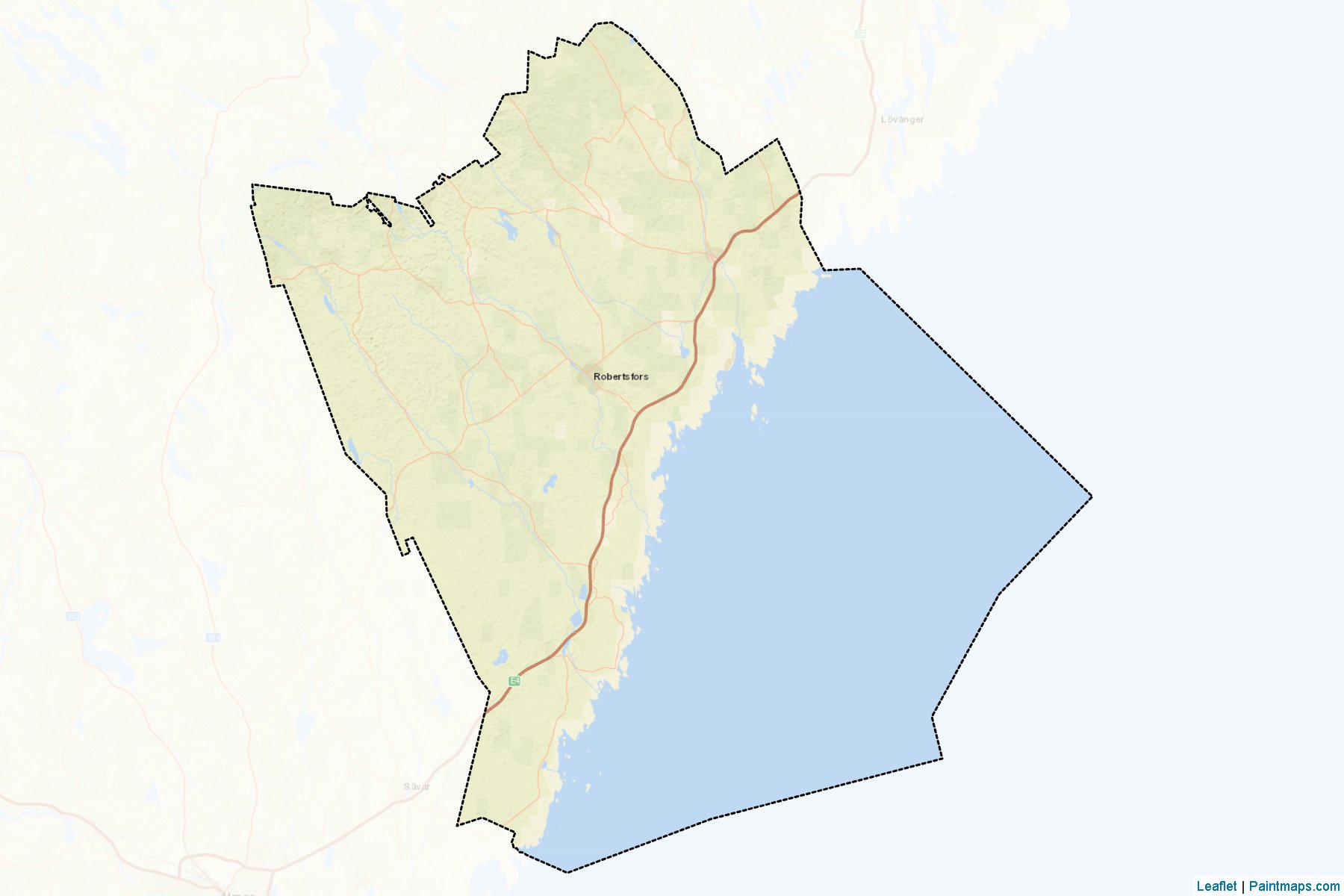 Robertsfors (Vasterbotten County) Map Cropping Samples-2