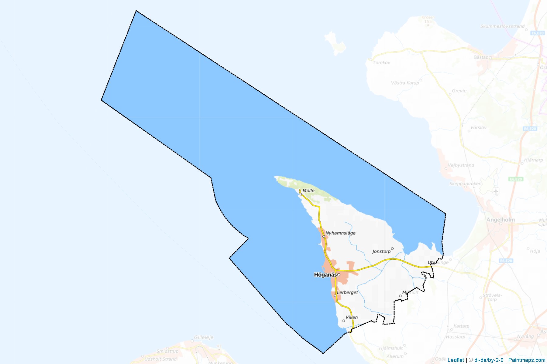 Muestras de recorte de mapas Hoganas (Scania)-1