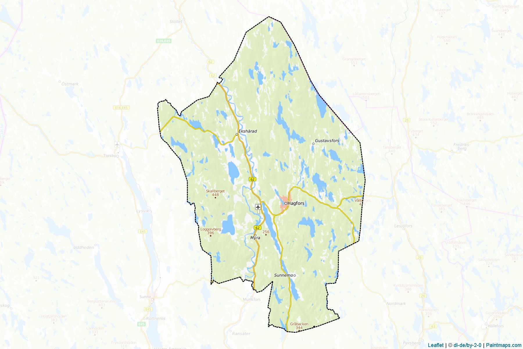 Hagfors (Värmland ili) Haritası Örnekleri-1