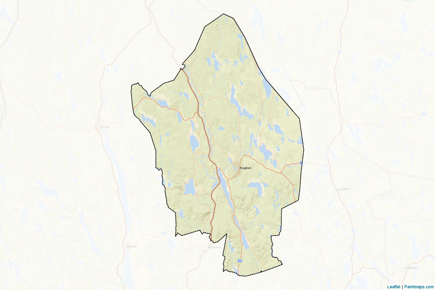 Hagfors (Värmland ili) Haritası Örnekleri-2