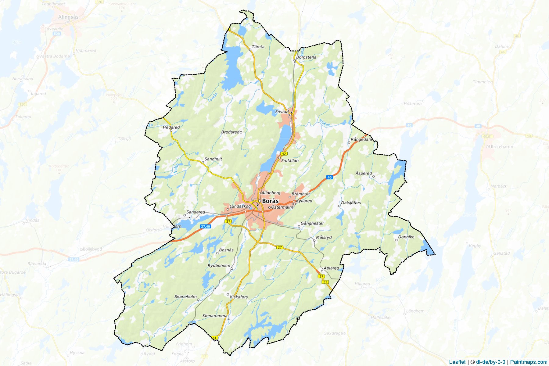 Muestras de recorte de mapas Boras (Vastra Gotaland)-1