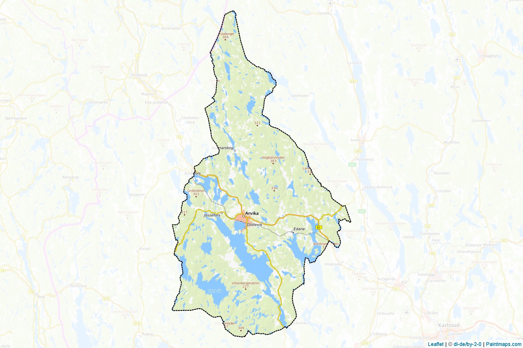 Arvika (Värmland ili) Haritası Örnekleri-1