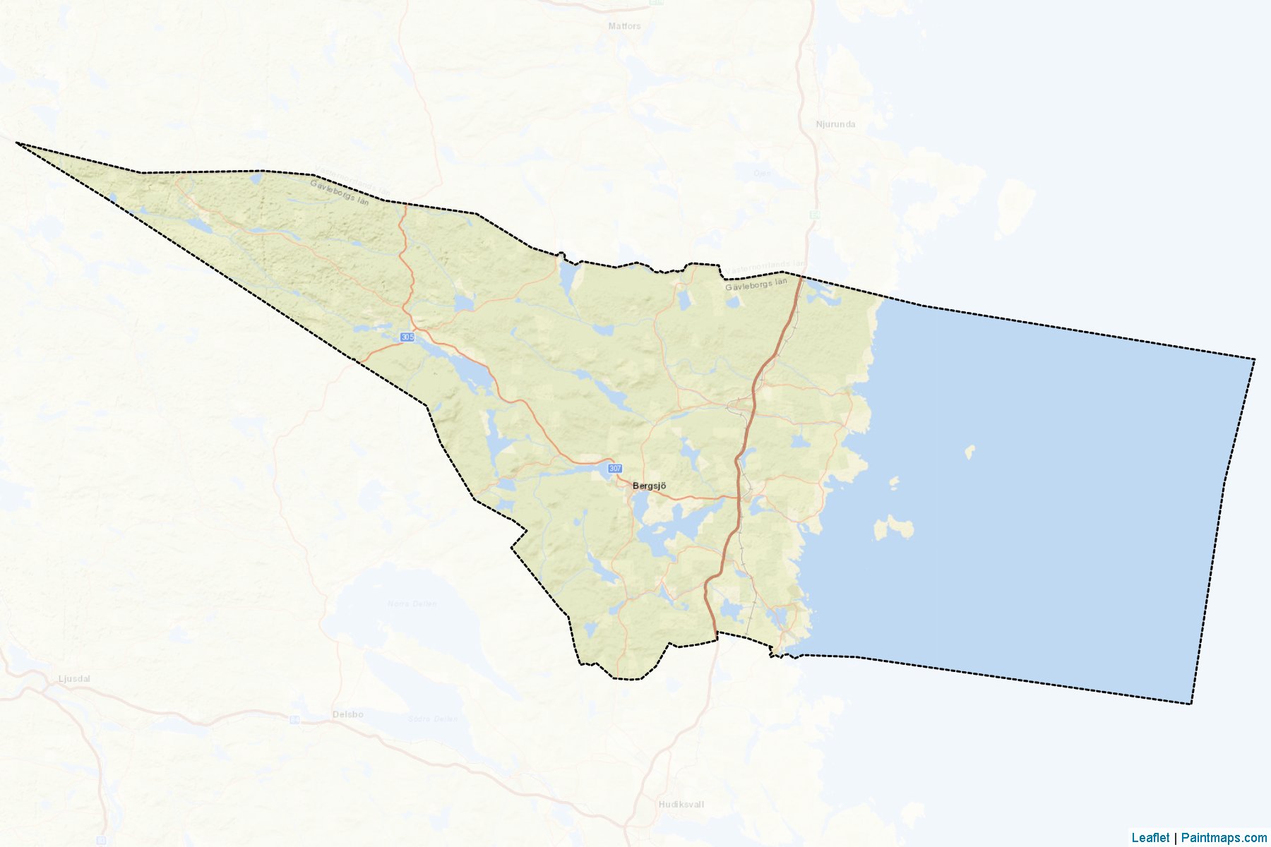 Nordanstig (Gävleborg ili) Haritası Örnekleri-2