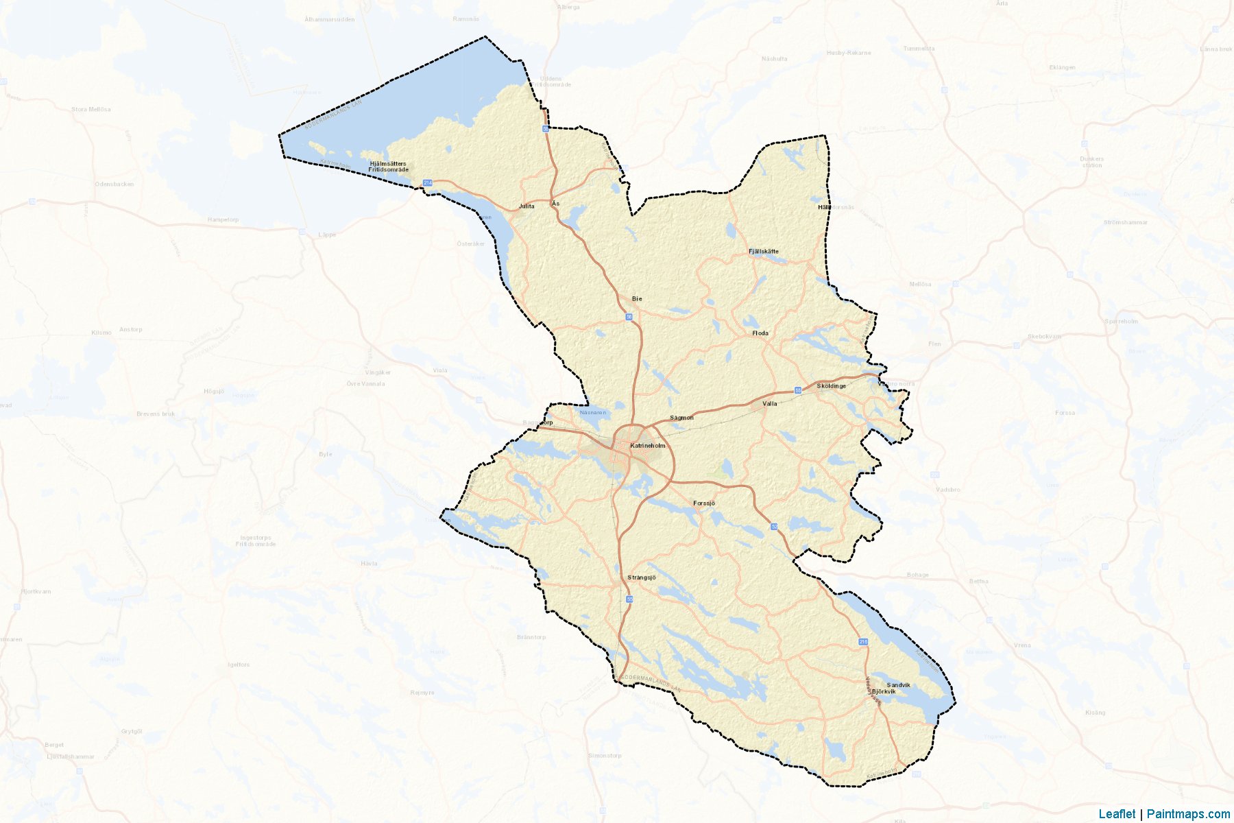 Katrineholm (Sodermanland) Map Cropping Samples-2