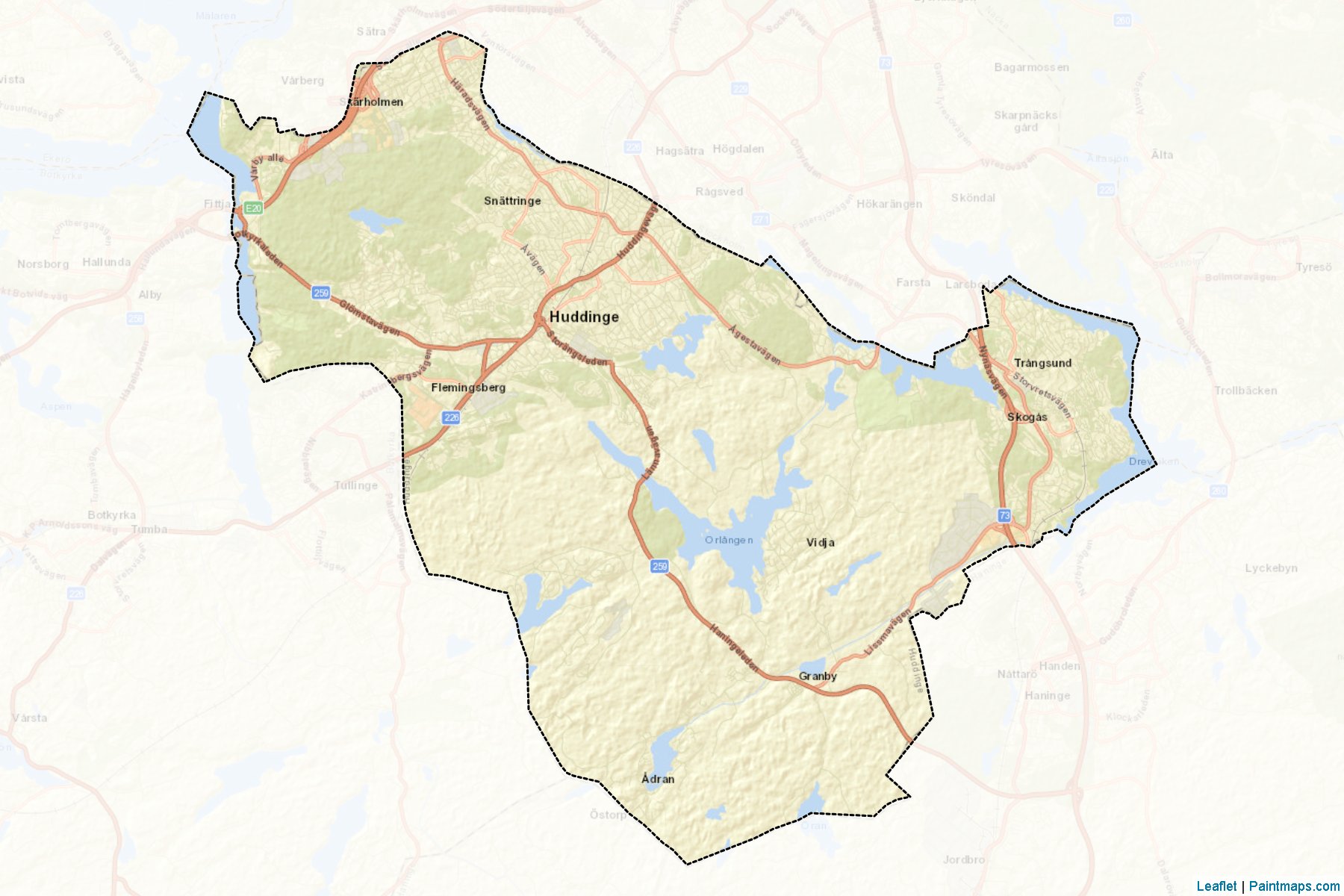 Huddinge (Stokholm ili) Haritası Örnekleri-2