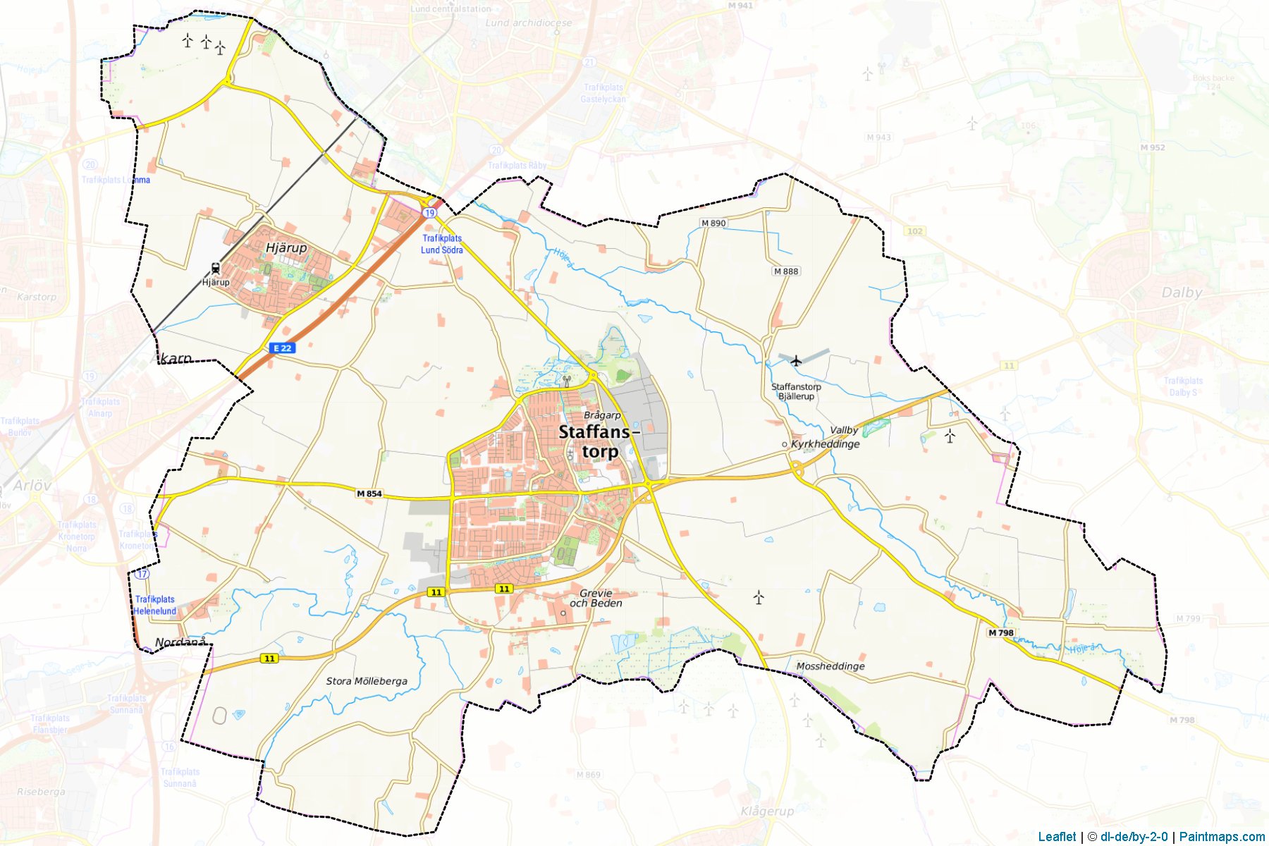 Staffanstorp (Skåne ili) Haritası Örnekleri-1