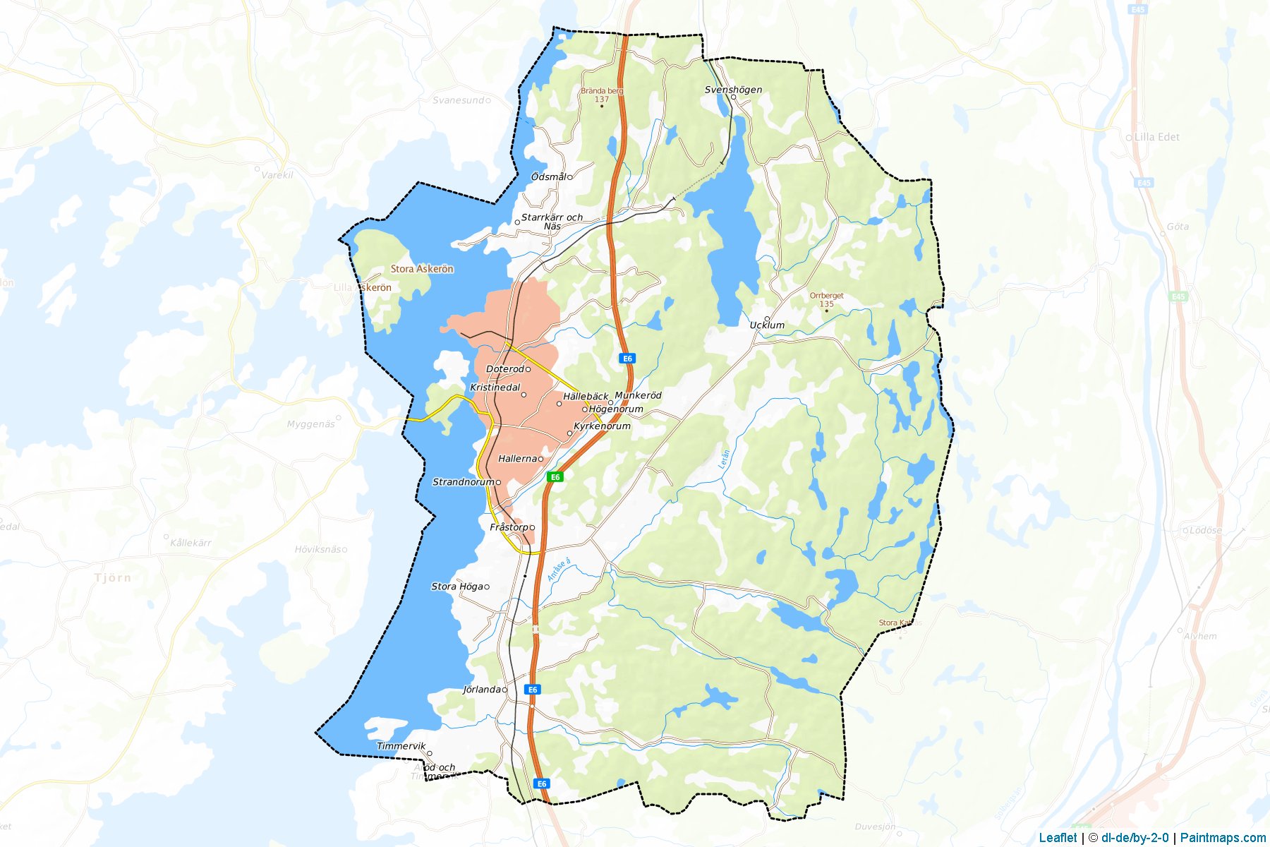 Stenungsund (Västra Götaland ili) Haritası Örnekleri-1