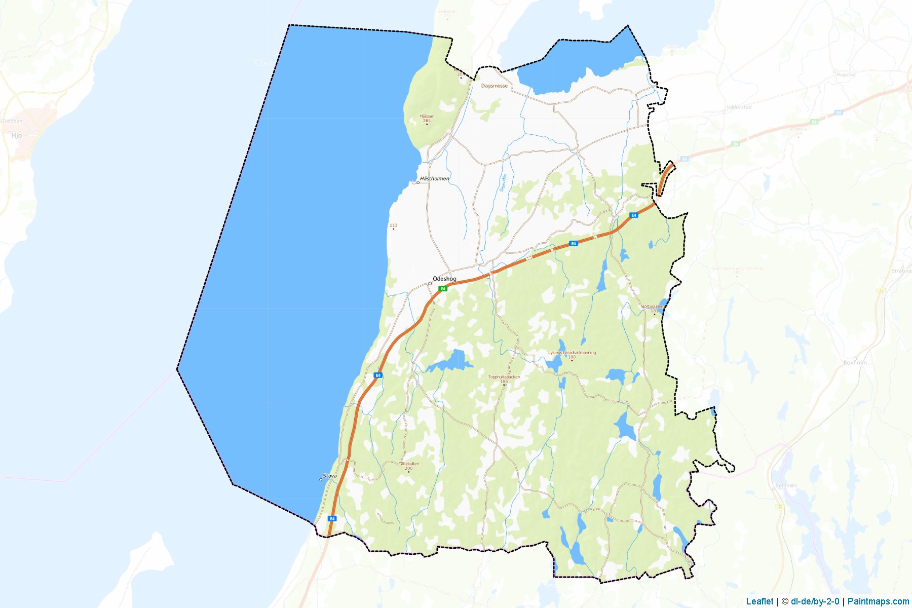 Muestras de recorte de mapas Odeshog (Ostergotland)-1