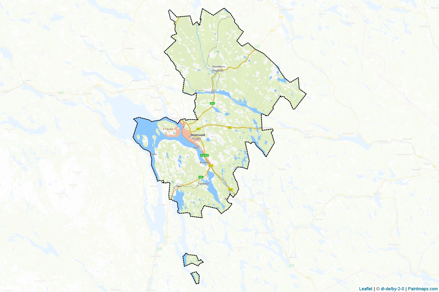 Muestras de recorte de mapas Ostersund (Jamtland)-1