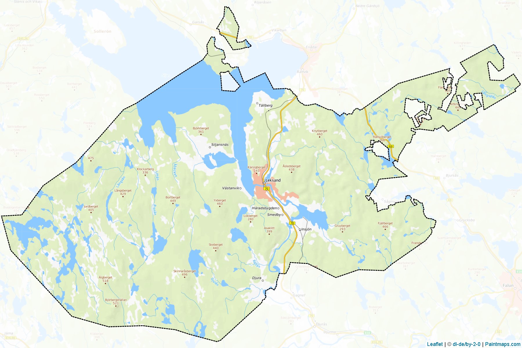 Leksand (Dalarna ili) Haritası Örnekleri-1