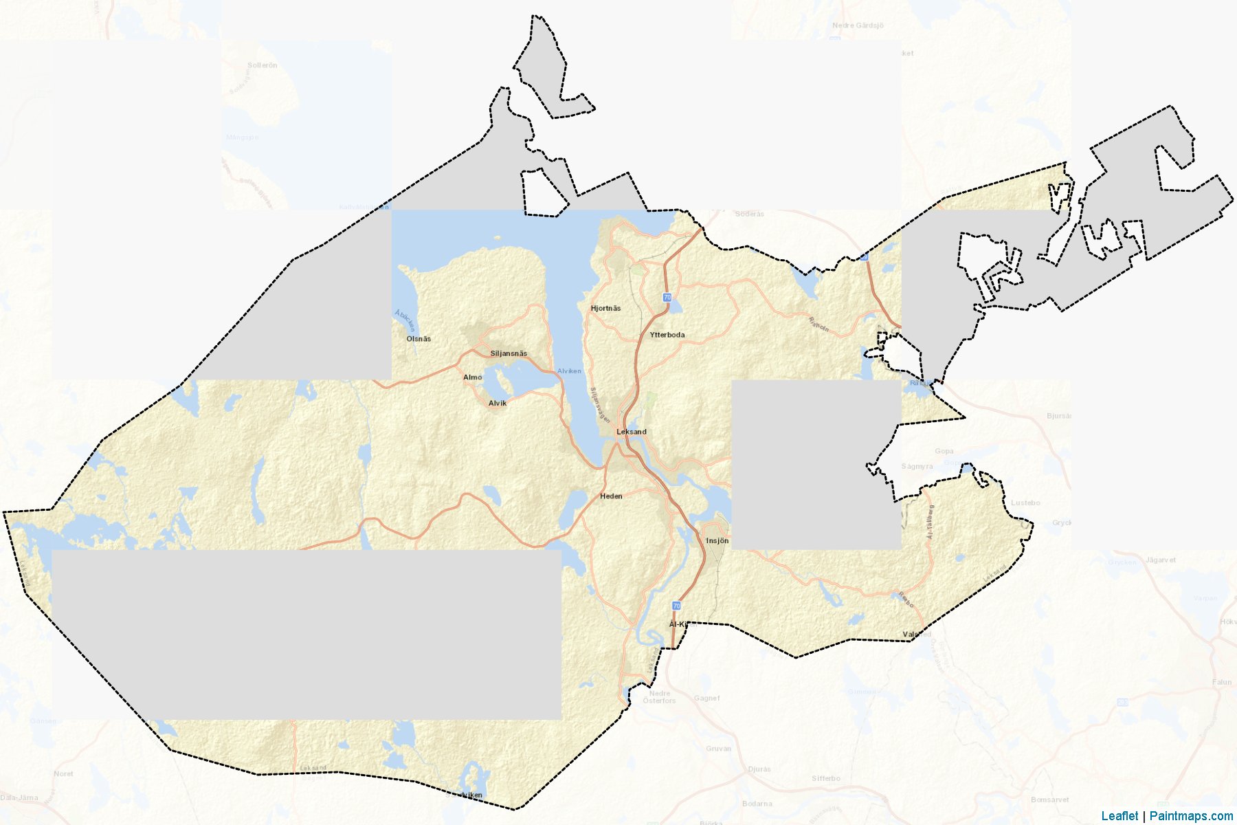 Leksand (Dalarna ili) Haritası Örnekleri-2