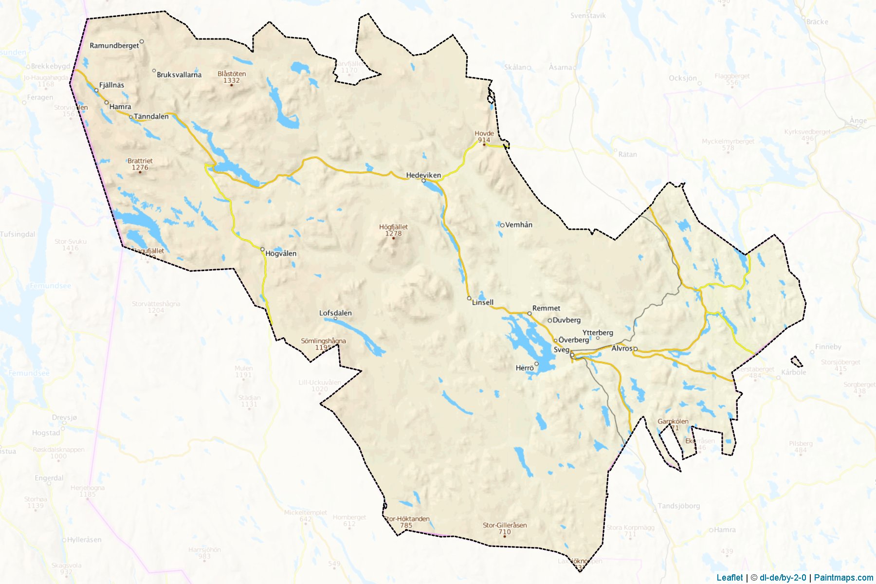 Harjedalen (Jamtland) Map Cropping Samples-1