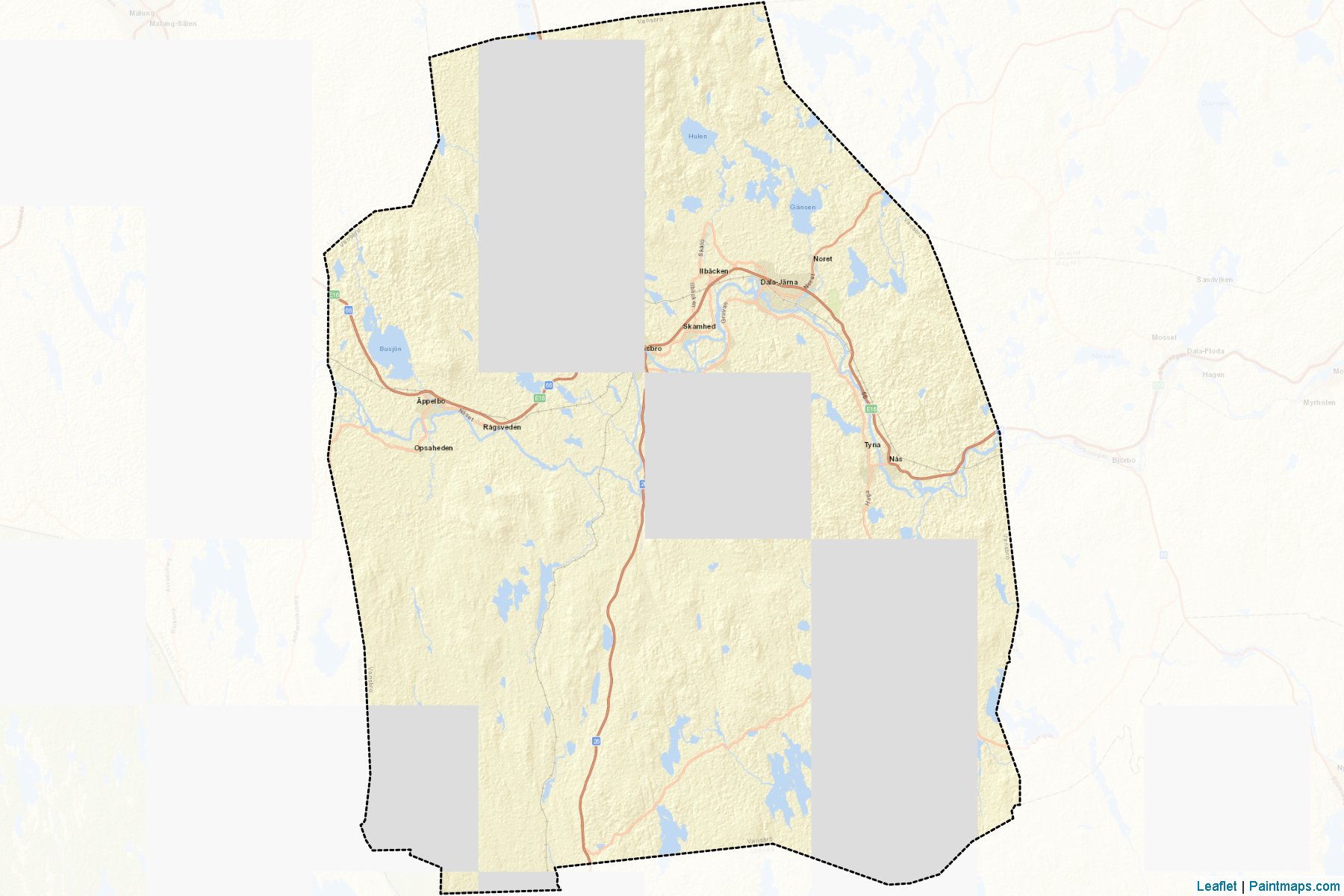 Vansbro (Dalarna) Map Cropping Samples-2