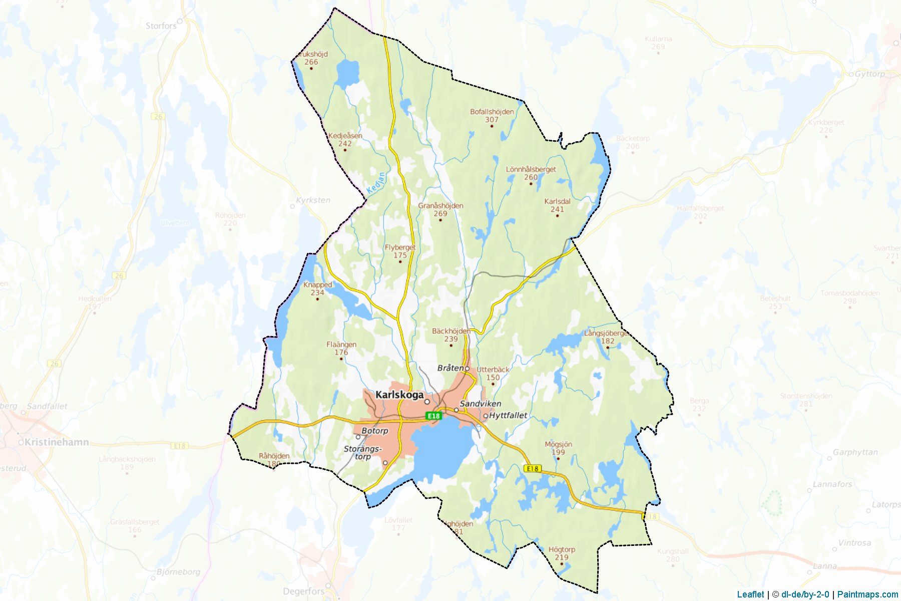 Karlskoga (Örebro ili) Haritası Örnekleri-1