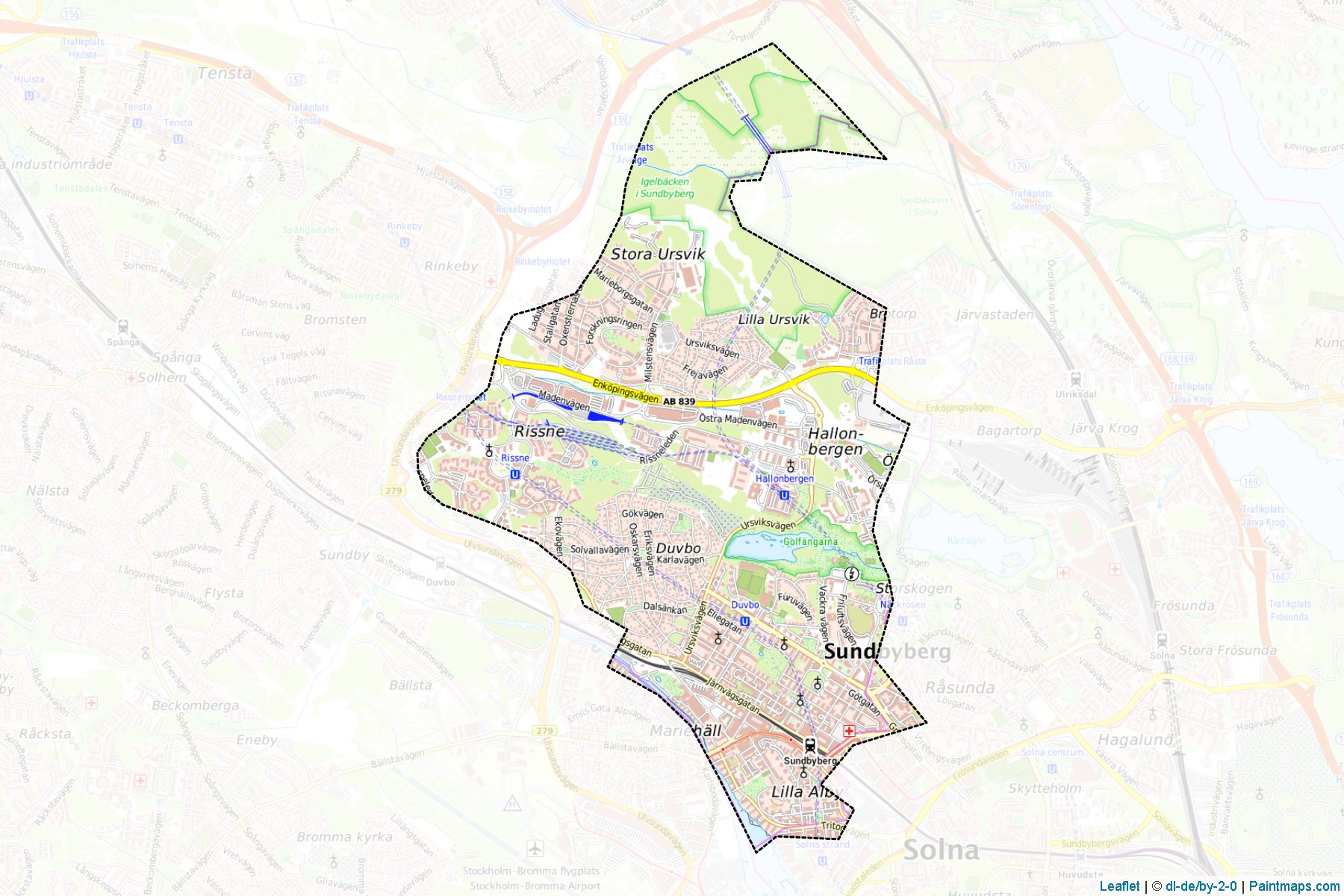 Sundbyberg (Stokholm ili) Haritası Örnekleri-1