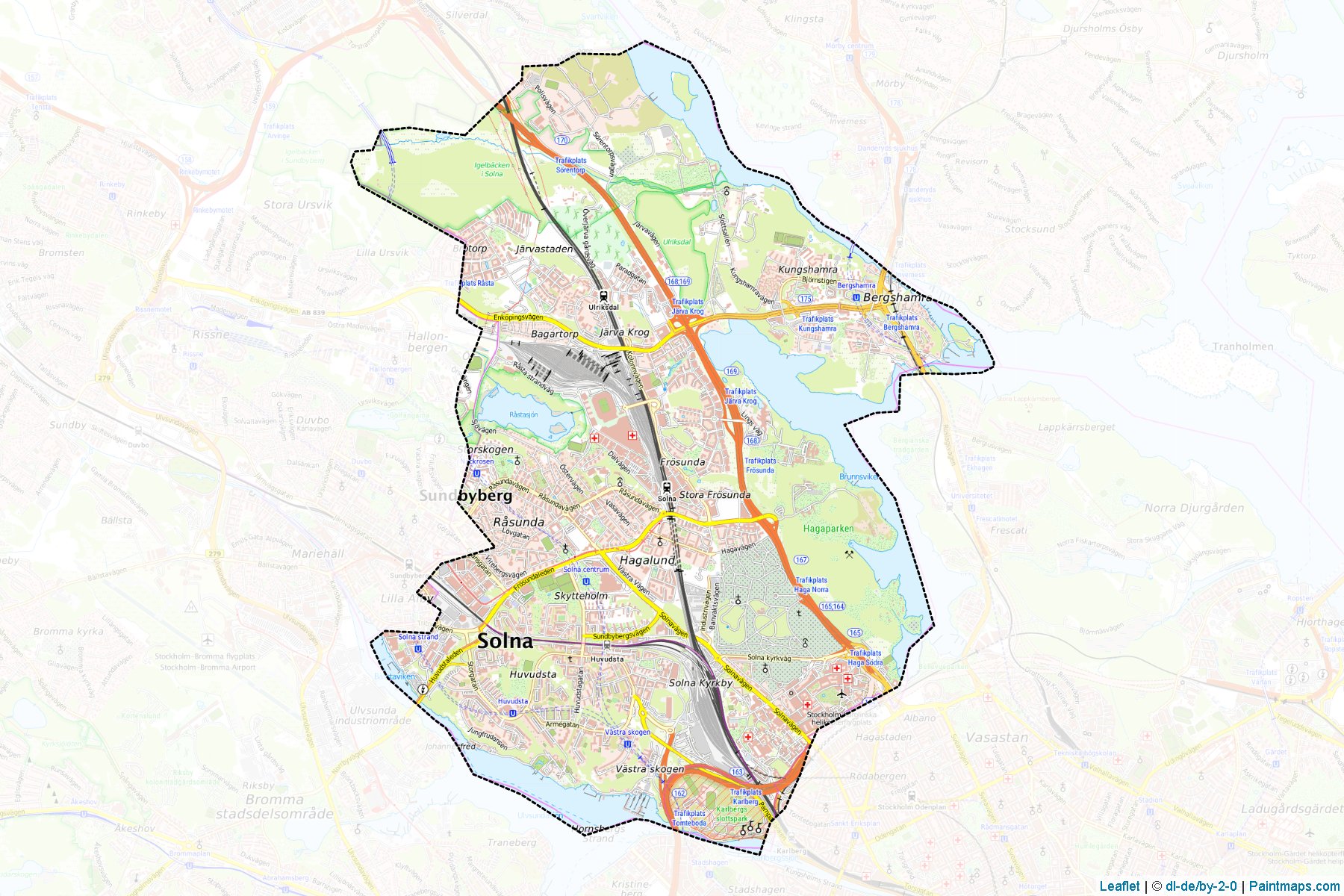 Muestras de recorte de mapas Solna (Stockholm)-1