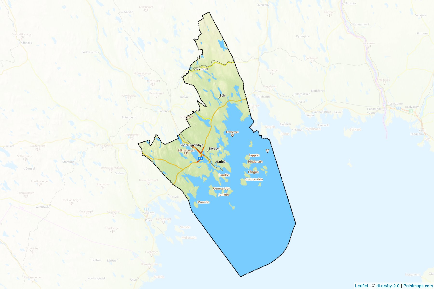 Lulea (Norrbotten) Map Cropping Samples-1