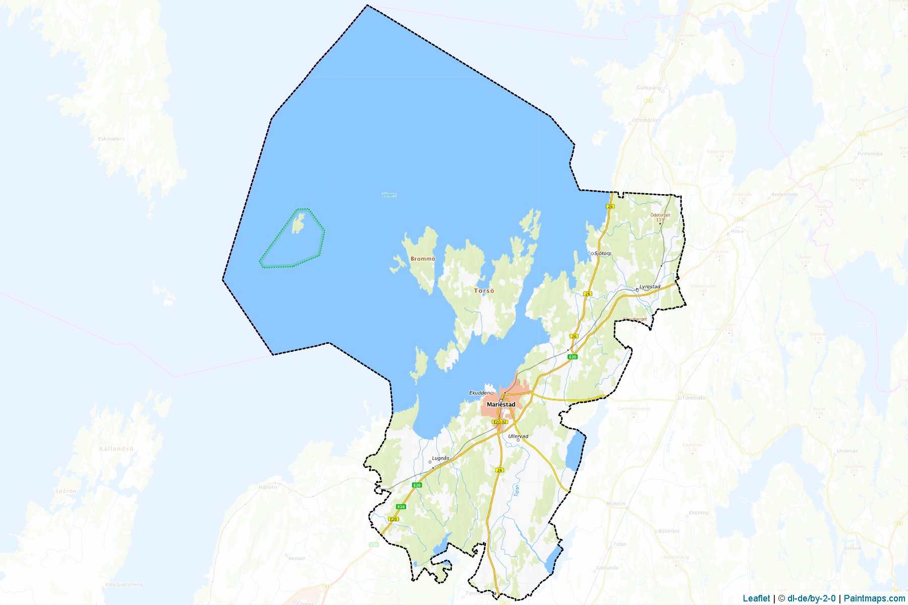 Mariestad (Vastra Gotaland) Map Cropping Samples-1