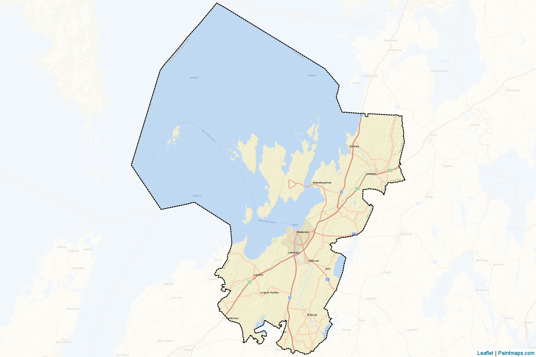 Mariestad (Vastra Gotaland) Map Cropping Samples-2