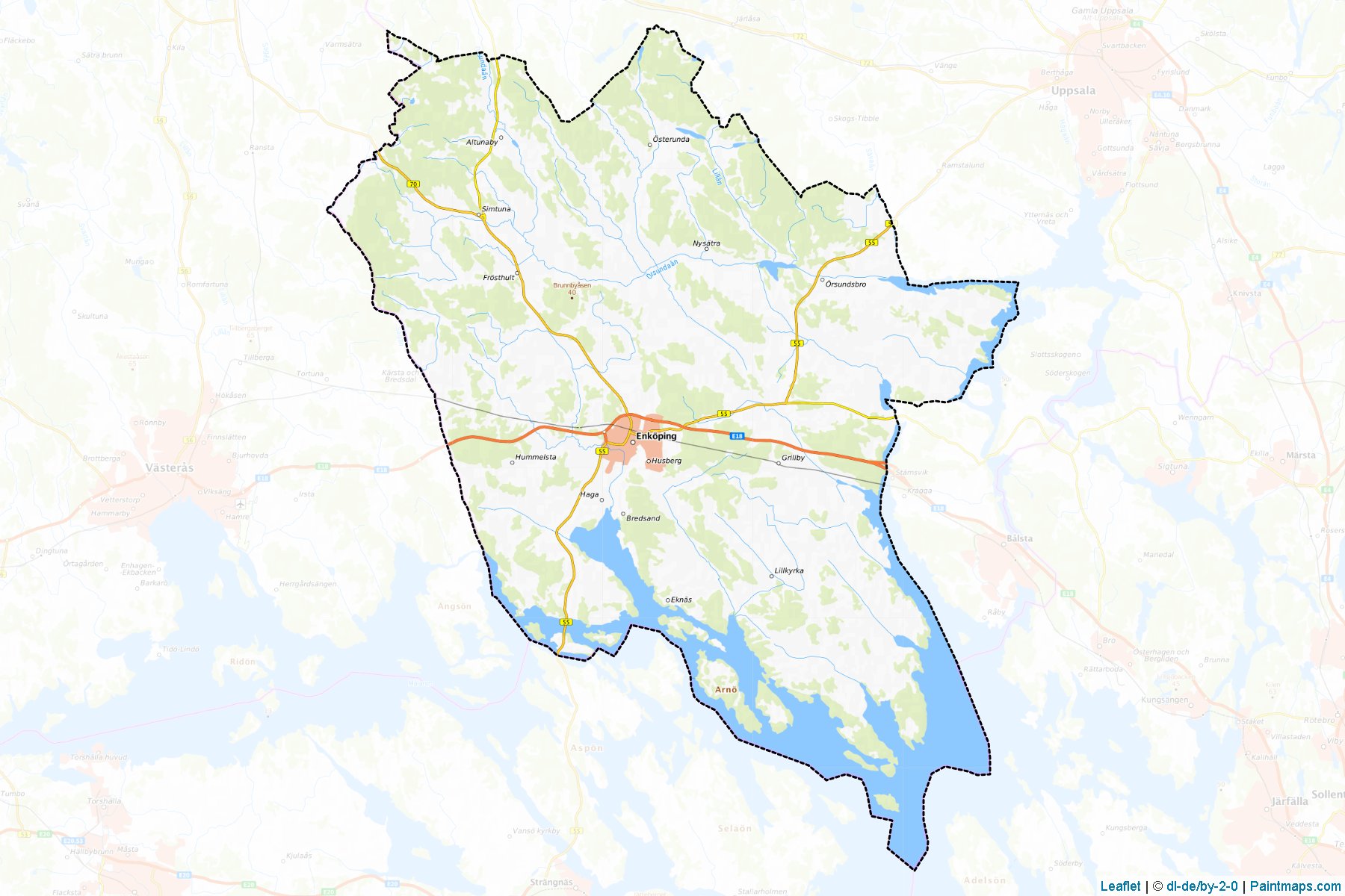 Enkoping (Uppsala ili) Haritası Örnekleri-1