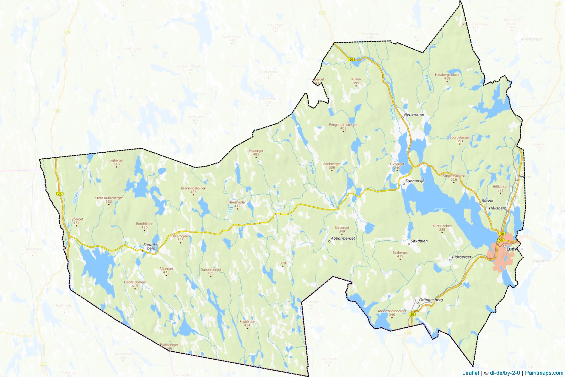 Ludvika (Dalarna ili) Haritası Örnekleri-1