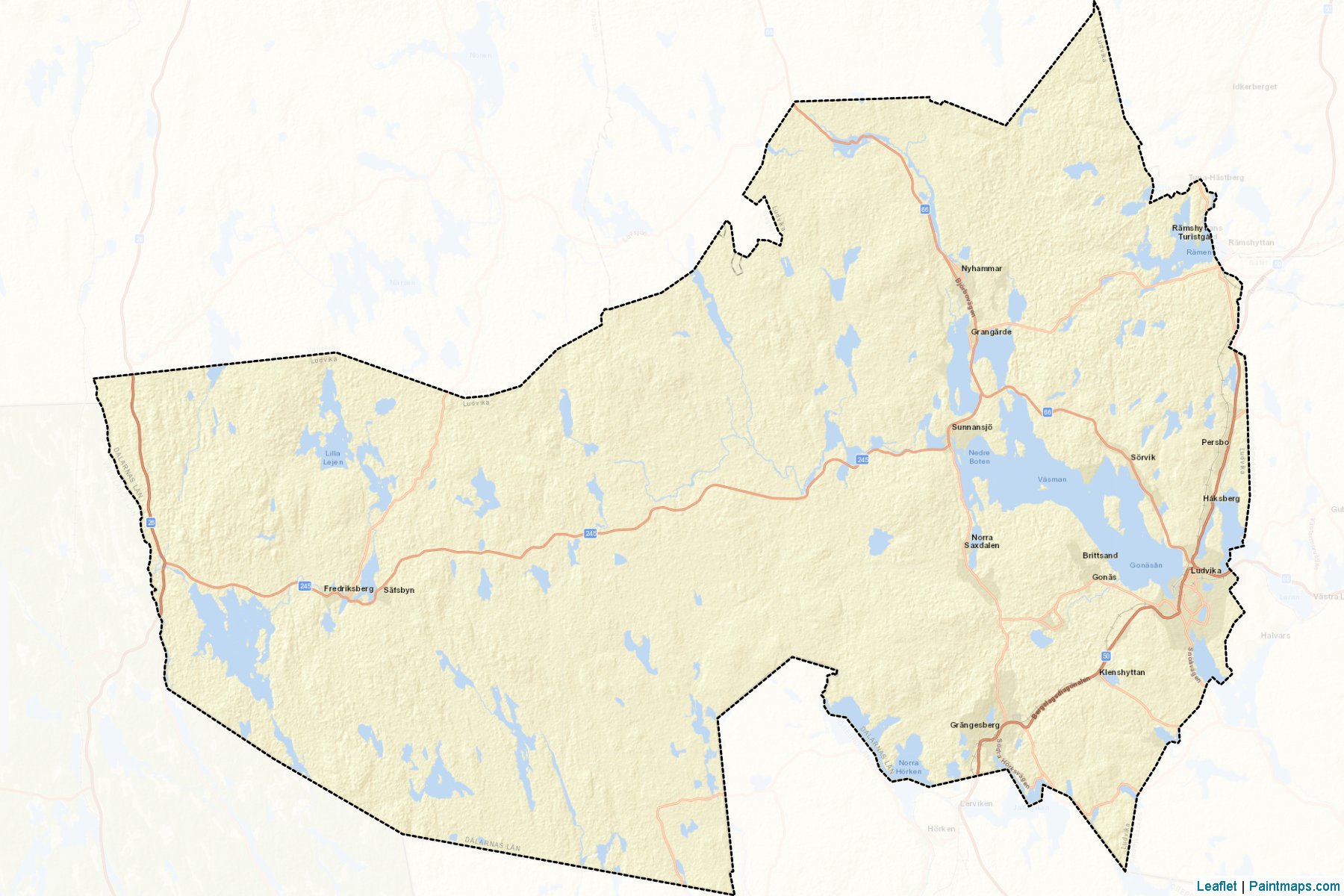 Ludvika (Dalarna ili) Haritası Örnekleri-2