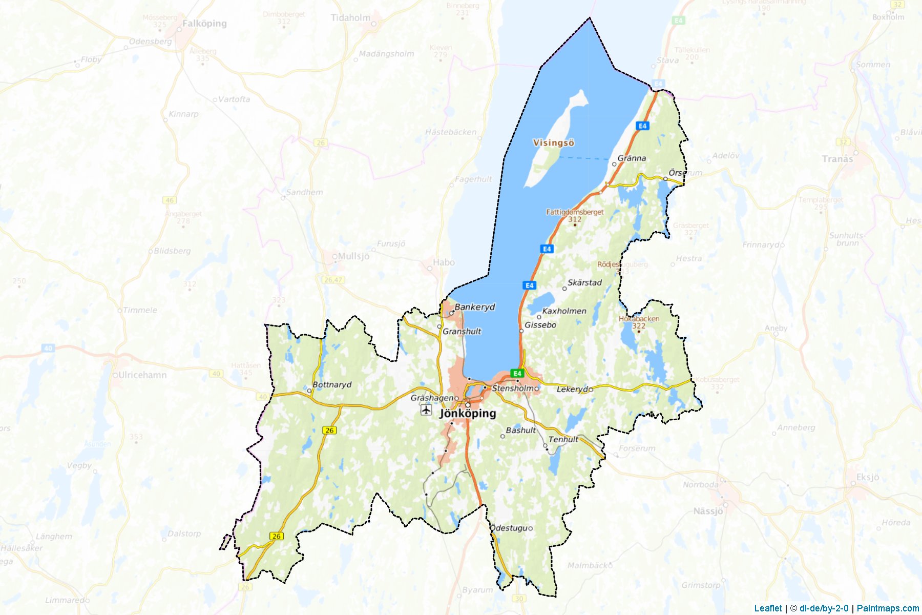 Muestras de recorte de mapas Jonkoping (Jonkoping)-1