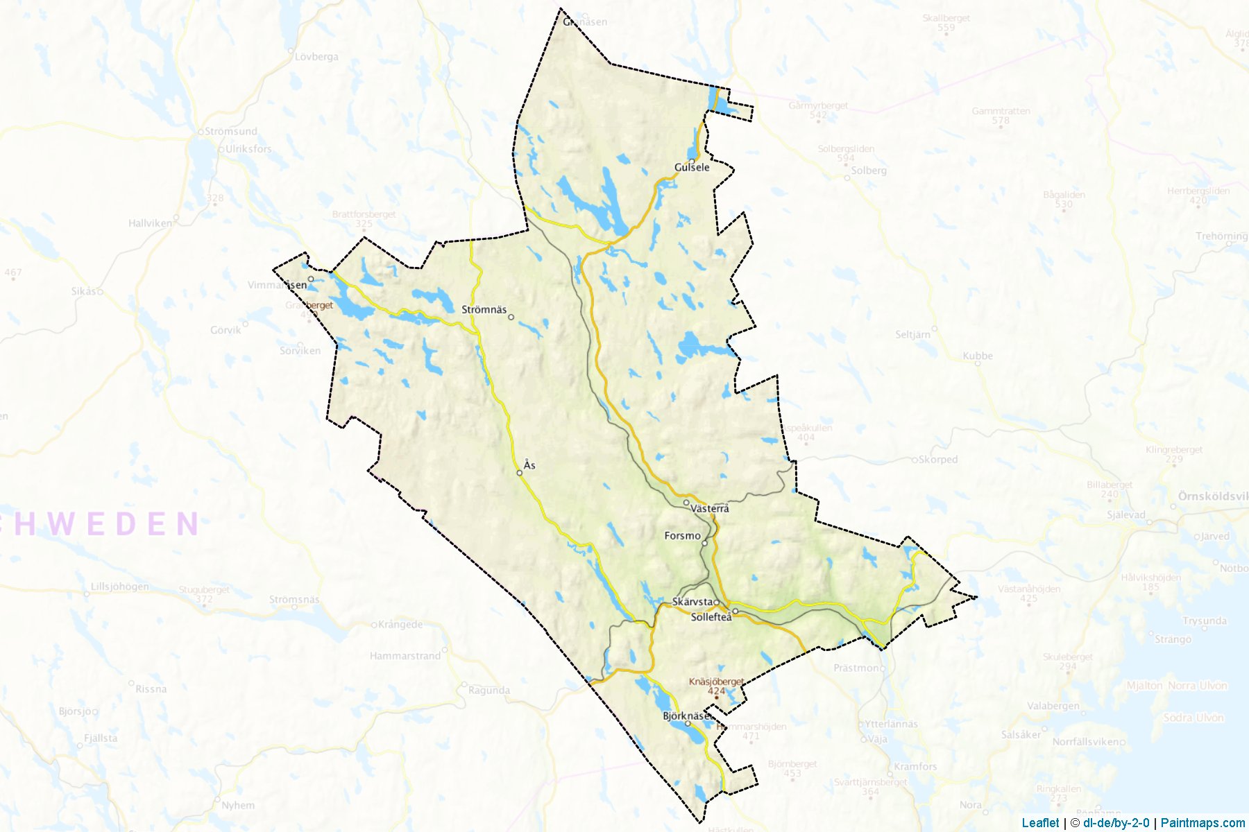 Solleftea (Västernorrland ili) Haritası Örnekleri-1