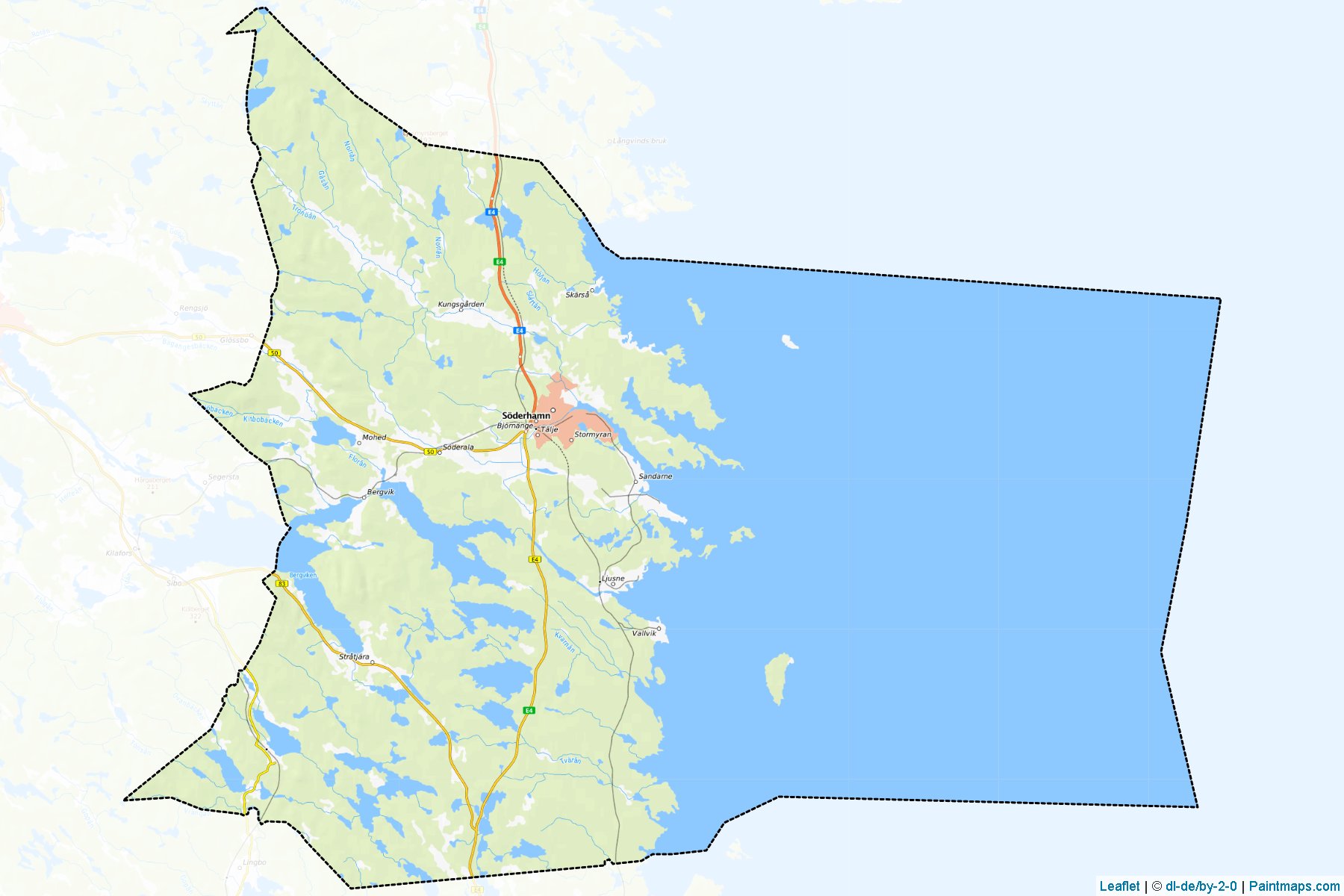 Muestras de recorte de mapas Soderhamn (Gavleborg)-1