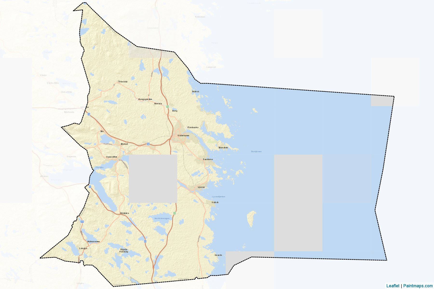 Muestras de recorte de mapas Soderhamn (Gavleborg)-2