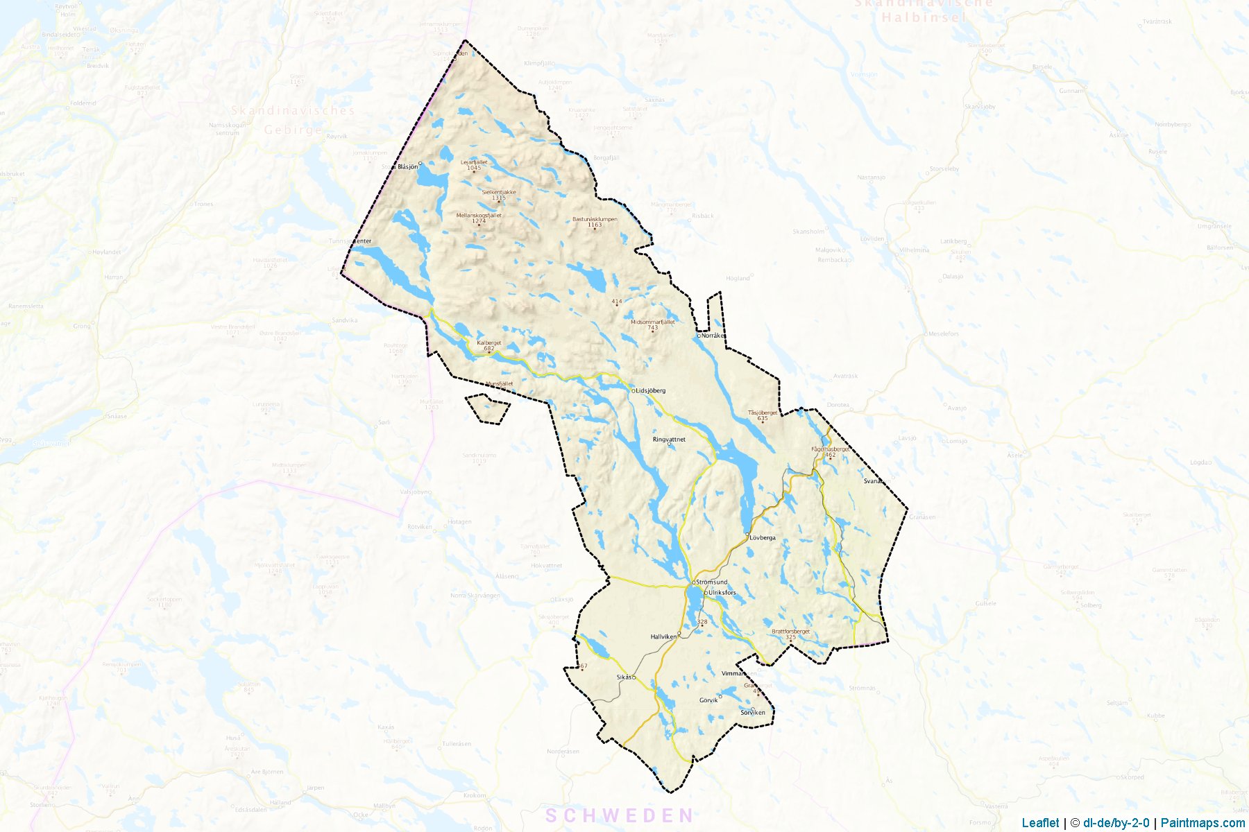 Muestras de recorte de mapas Stromsund (Jamtland)-1