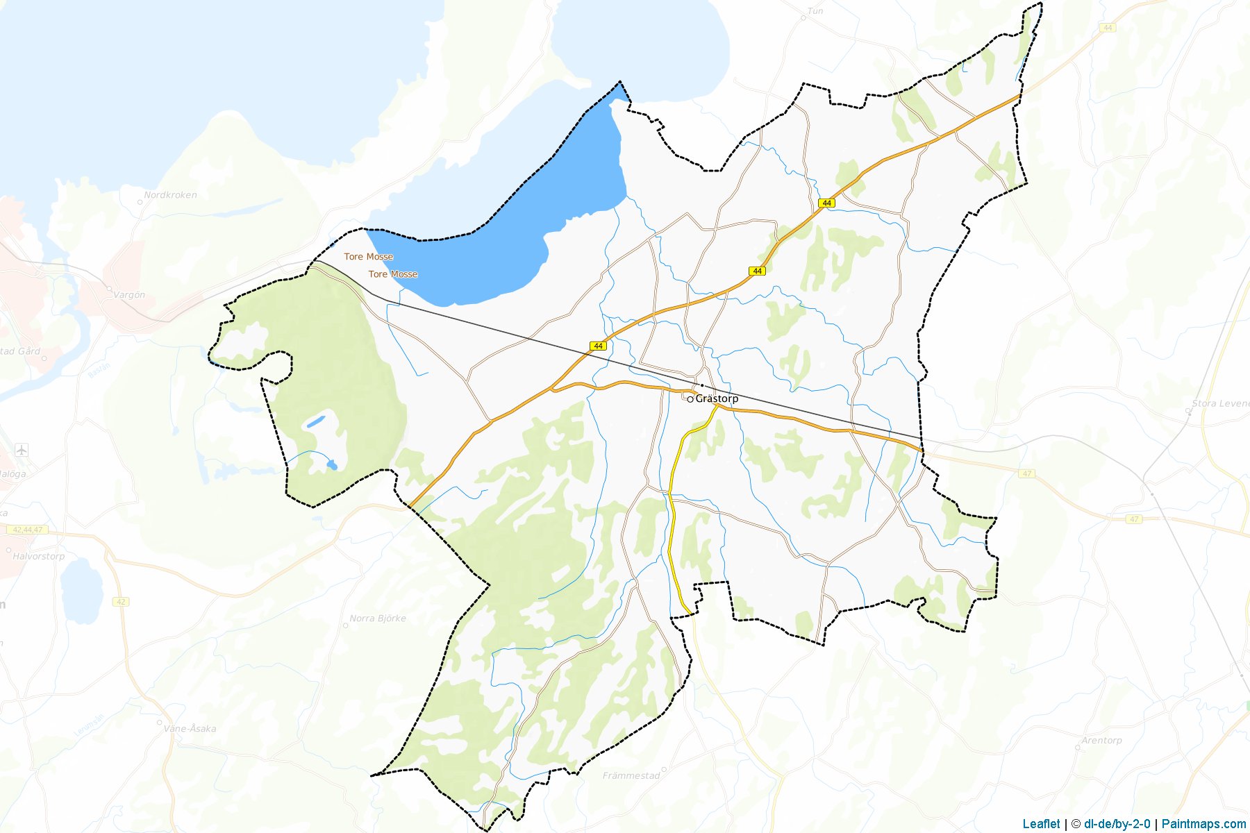 Grastorp (Västra Götaland ili) Haritası Örnekleri-1