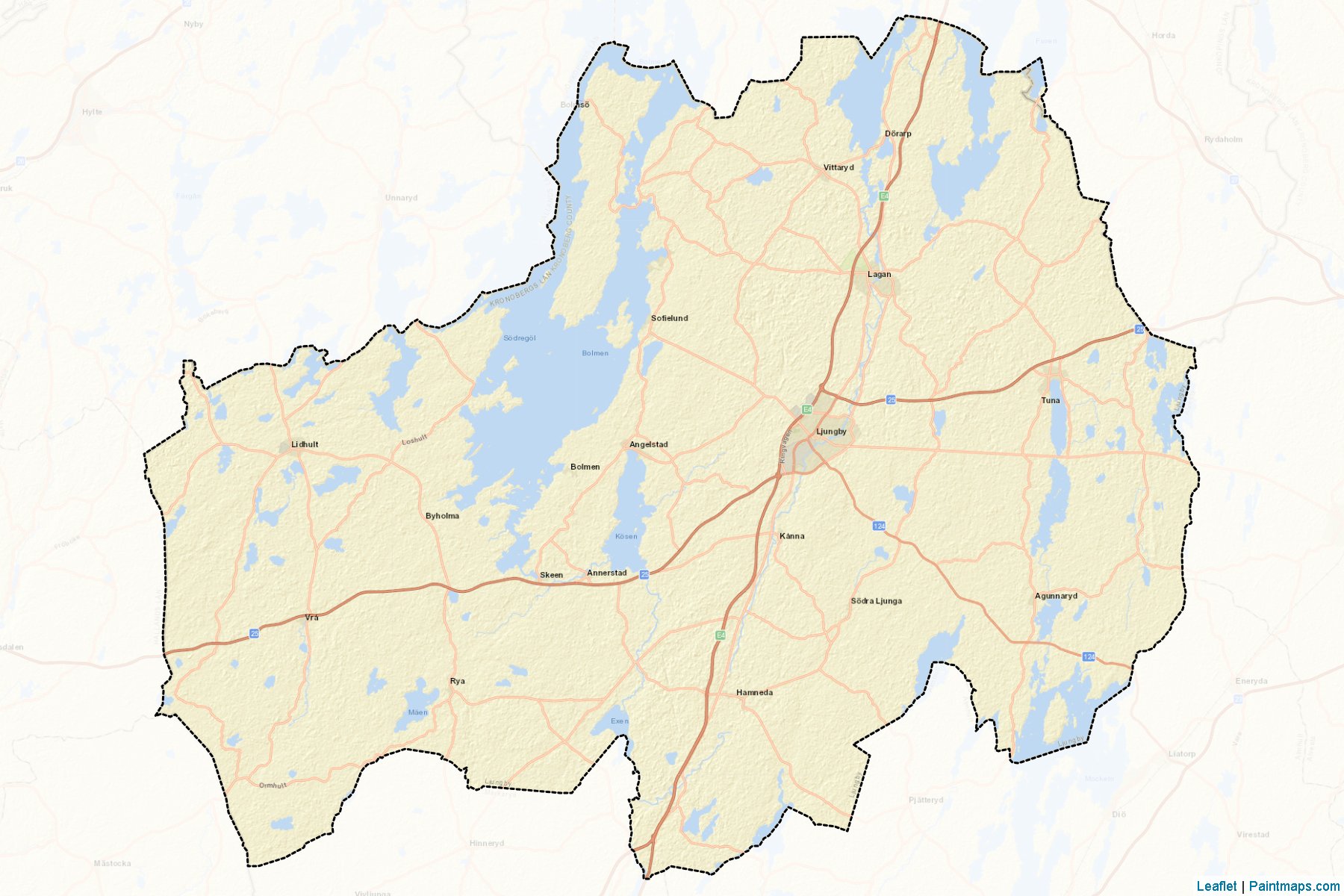 Ljungby (Kronoberg ili) Haritası Örnekleri-2