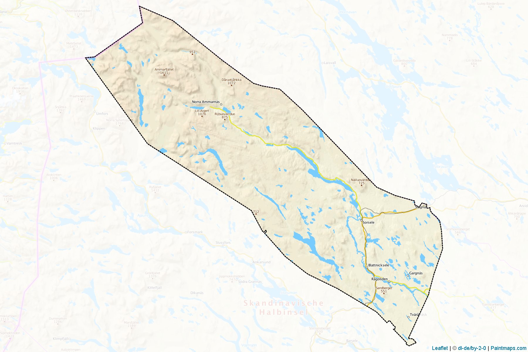 Muestras de recorte de mapas Sorsele (Vasterbotten)-1