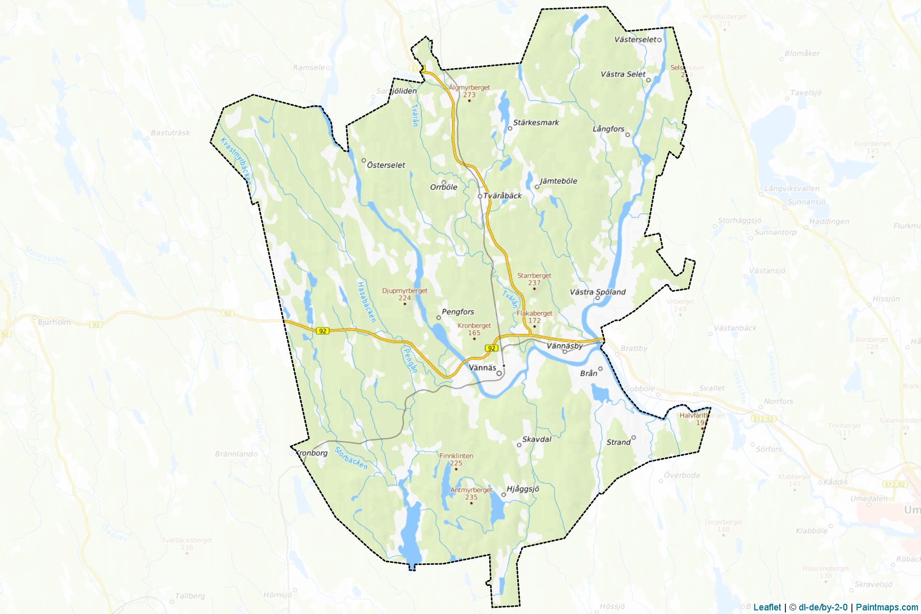 Vannas (Vasterbotten County) Map Cropping Samples-1