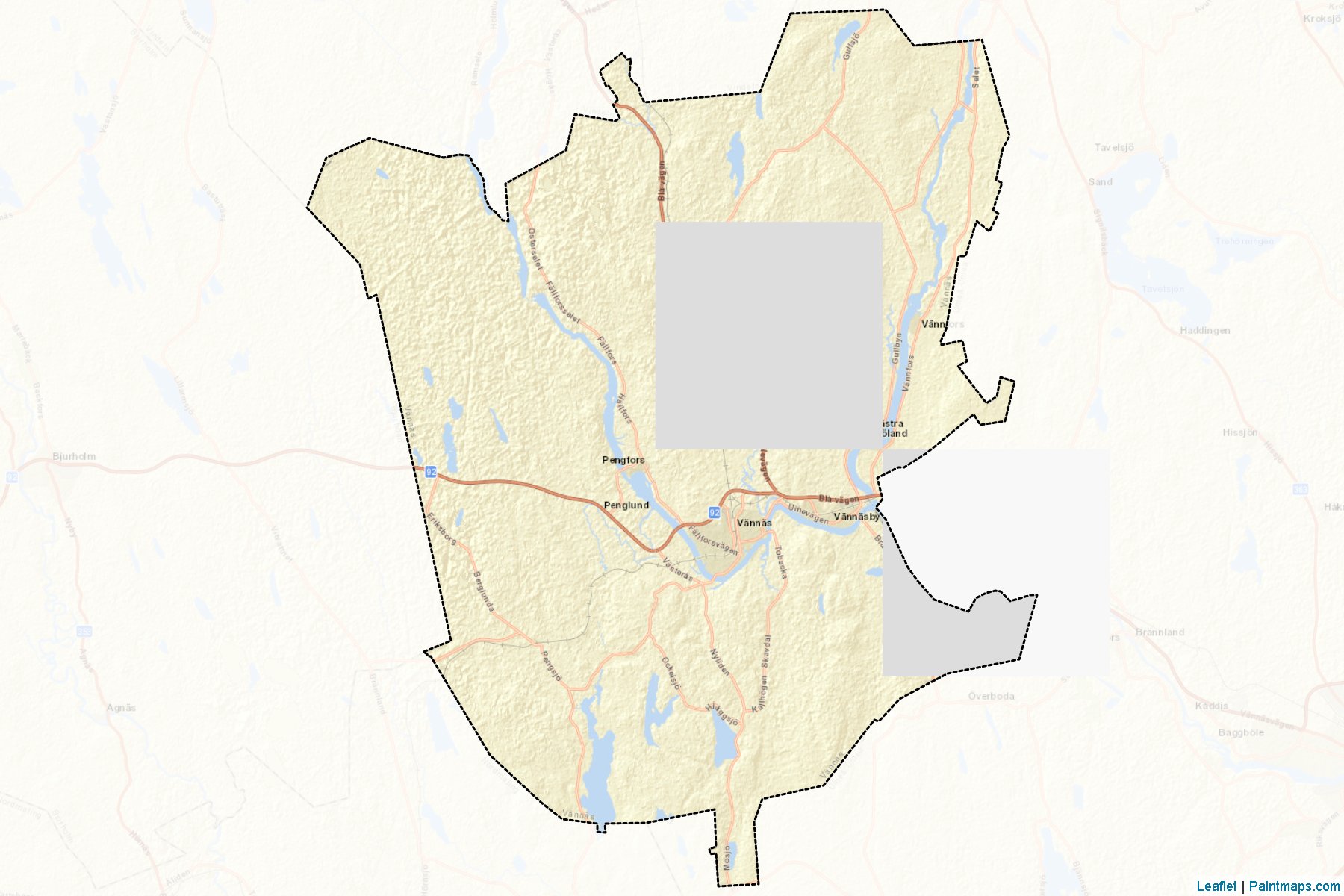 Vannas (Vasterbotten County) Map Cropping Samples-2