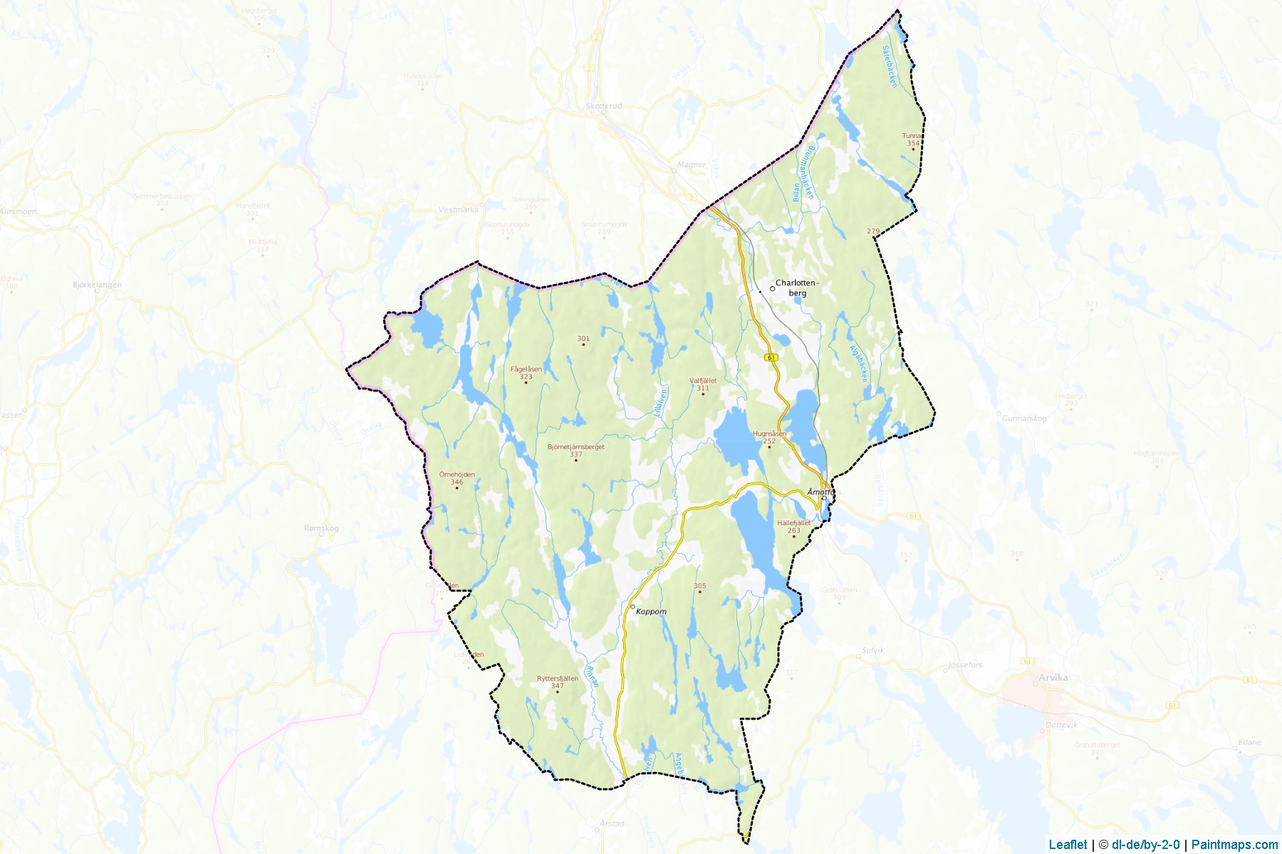 Eda (Värmland ili) Haritası Örnekleri-1