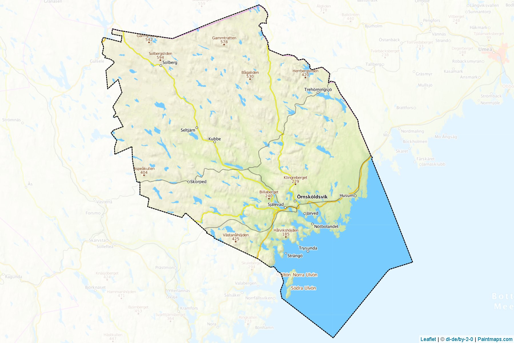 Ornskoldsvik (Vasternorrland) Map Cropping Samples-1